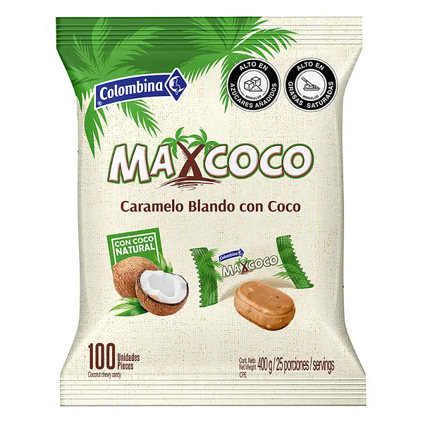 CARAMELO MAX COCO COLOMBINA *100 UND