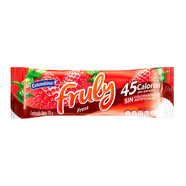 HELADO PALETA FRULY FRESA COLOMBINA*75G