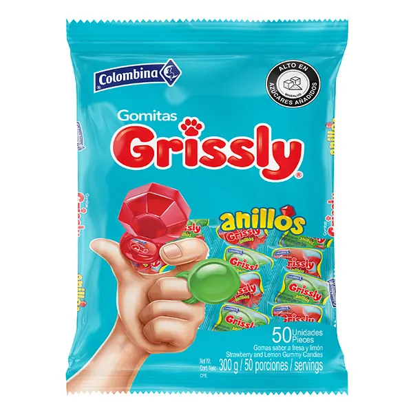 GOMA ANILLOS GRISSLY COLOMBINA*50U