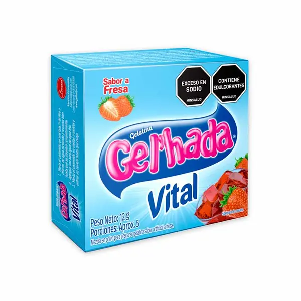 GELATINA FRESA VITAL GELHADA*12G