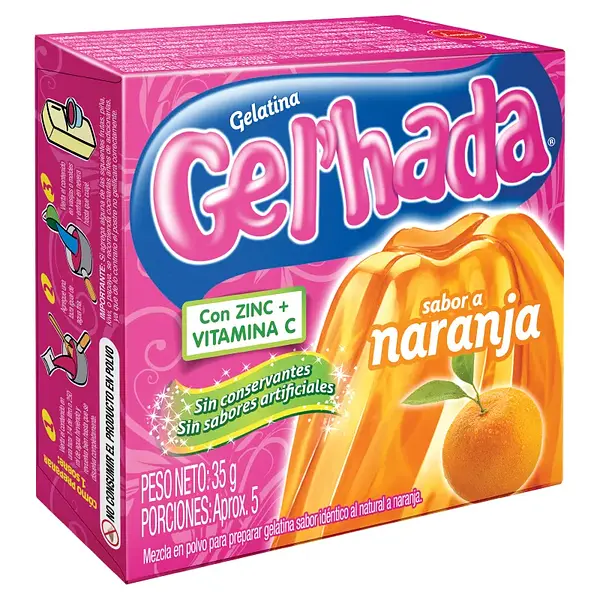 GELATINA NARANJA GELHADA*35G