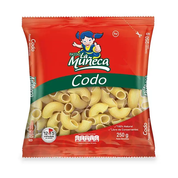 PASTA CODOS LA MUÑECA*250GR