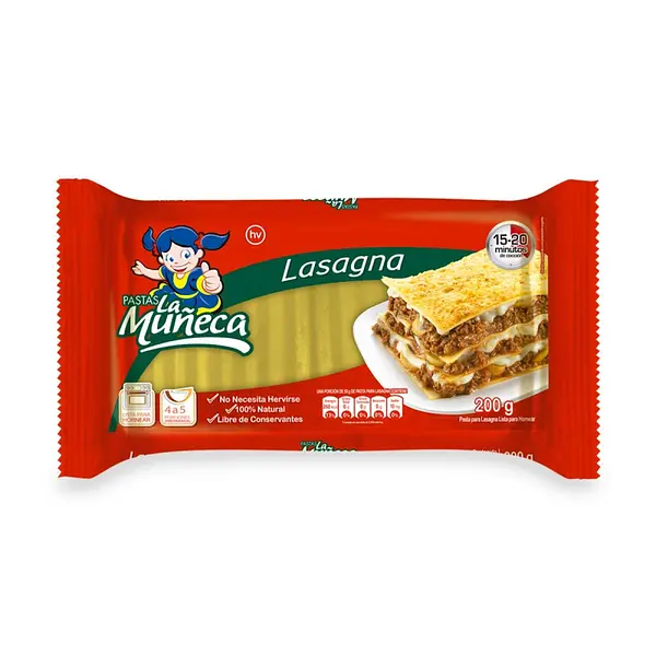 PASTA LASAGNA LA MUÑECA*200GR