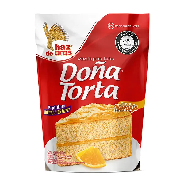 MEZCLA TORTA NARANJA HAZ DE OROS*500G