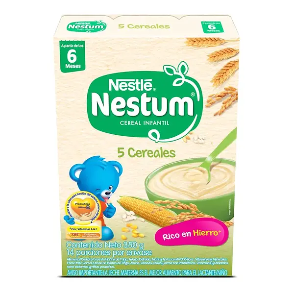 COLADA 5 CEREALES NESTUM*350GR