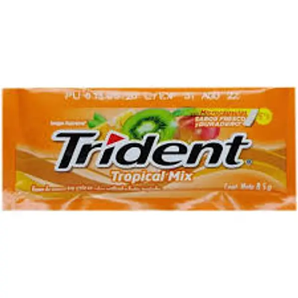 CHICLE TROPICAL MIX TRIDENT*8.5GR