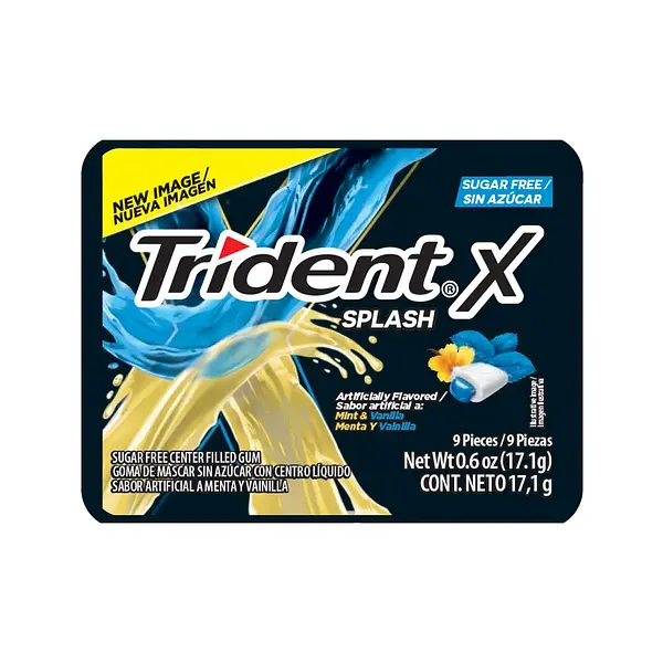 CHICLE SPLASH TRIDENT X *9 UND