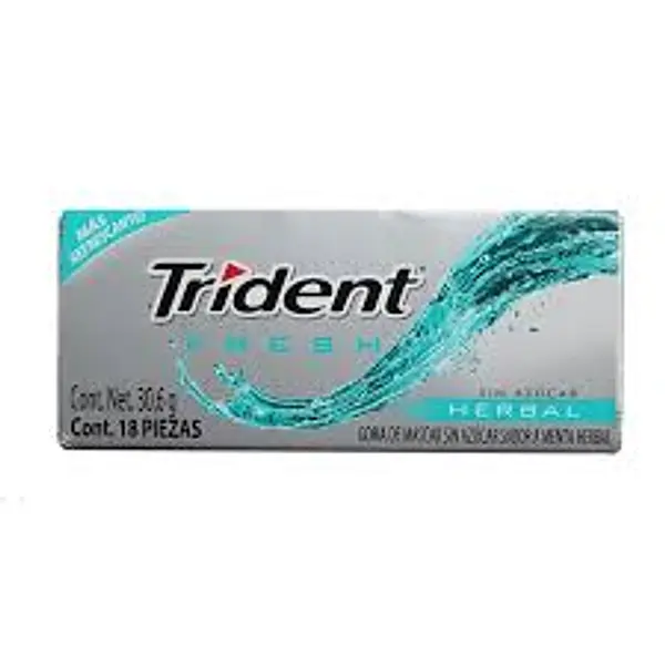 CHICLE HERBAL TRIDENT *18 UND