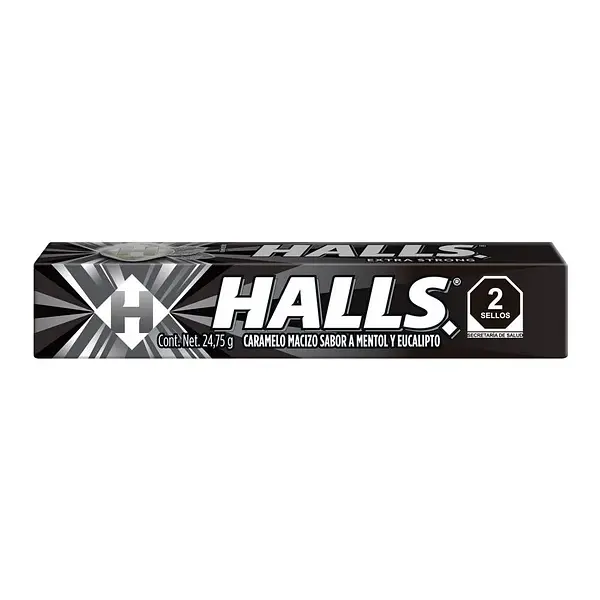 CARAMELO MENTA NEGRA HALLS*9UND