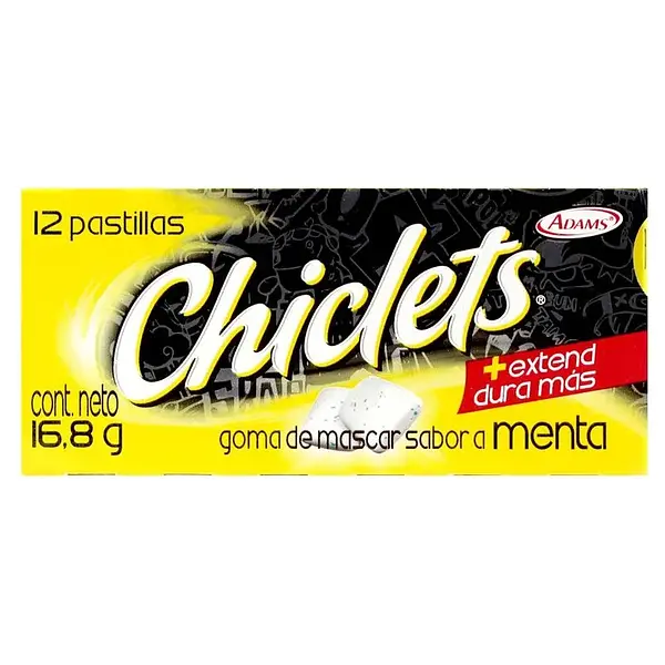CHICLE MENTA ADAMS *12 UND