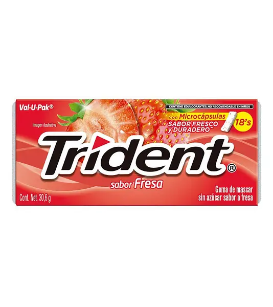 CHICLE FRESA TRIDENT *18 UND