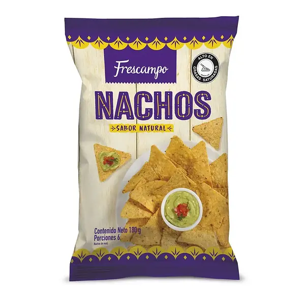SNACK NACHO NATURAL FRESCAMPO*180GR