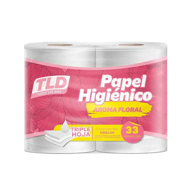 PAPEL HIGIENICO FLORAL TLD *4U