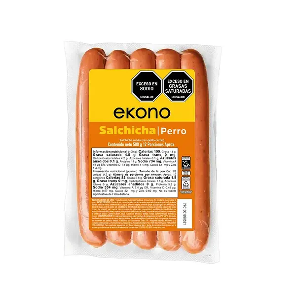 SALCHICHA PERRO MIXTA EKONO*6U*500G