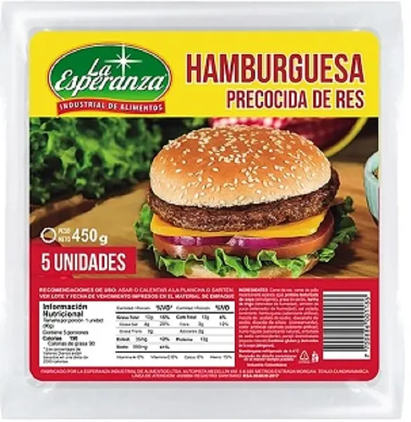 CARNE HAMBURGUESA LA ESPERANZA*450