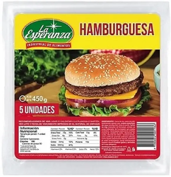 CARNE HAMBURGUESA POLLO LA ESPERANZA*450