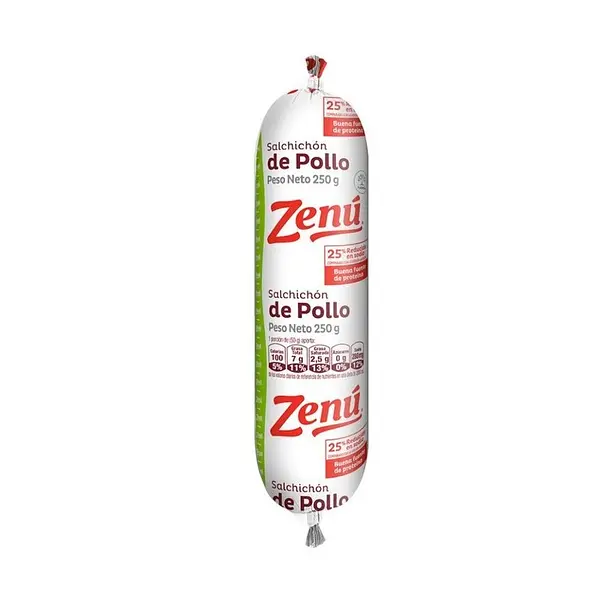 SALCHICHON POLLO ZENU *250G