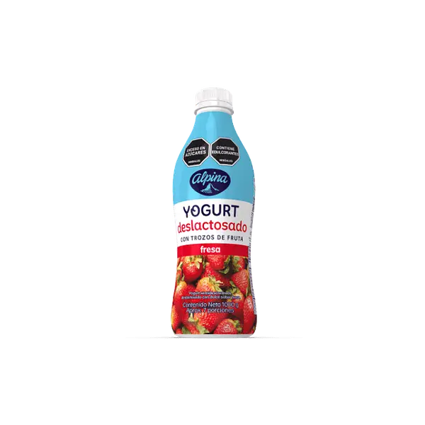 YOGURT DESLACTOSADO FRESA ALPINA * 1L