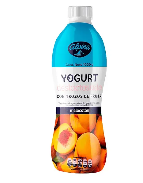 YOGURT DESLACTOSADO MELOCOTON ALPINA * 1