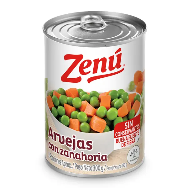 ARVEJA VERDE/ZANAHORIA ZENU*300G