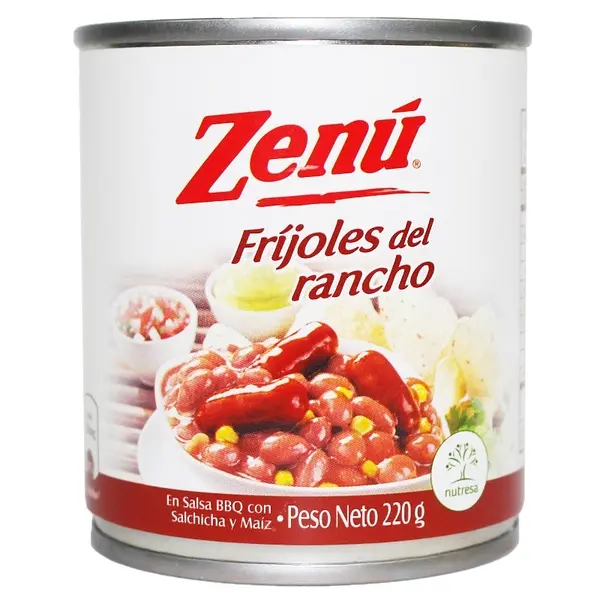 FRIJOL BBQ Y MAIZ ZENU*220GR
