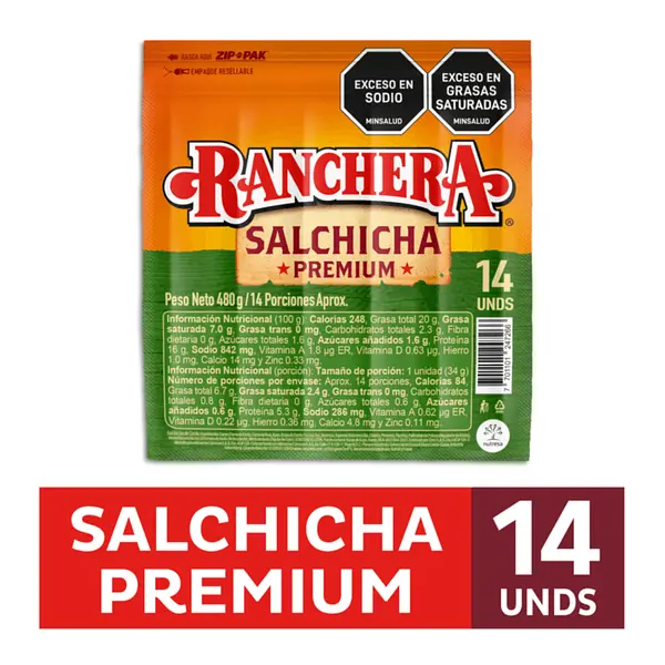 SALCHICHA SUPER RANCHERA*14U