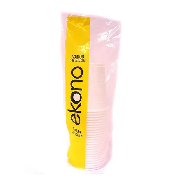 VASO 9OZ BLANCO EKONO*25U