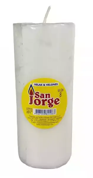 VELADORA BLANCA SAN JORGE #8