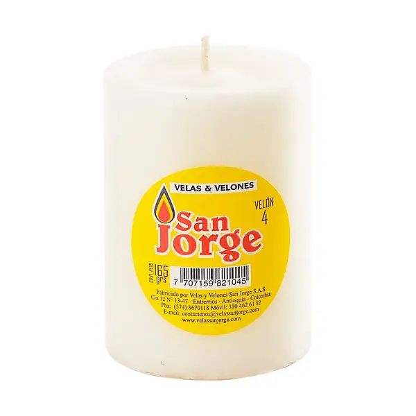 VELADORA BLANCA SAN JORGE #4