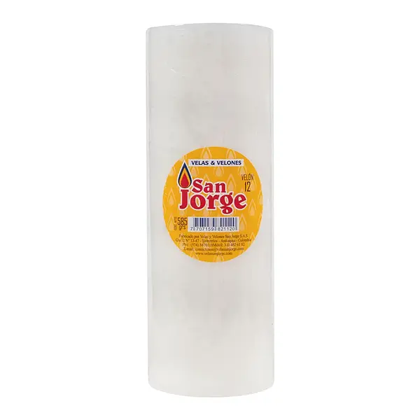 VELADORA BLANCA SAN JORGE #12