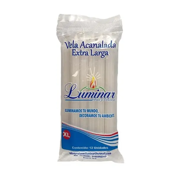 VELADORA ACANALADA SOL&LUNA*12U