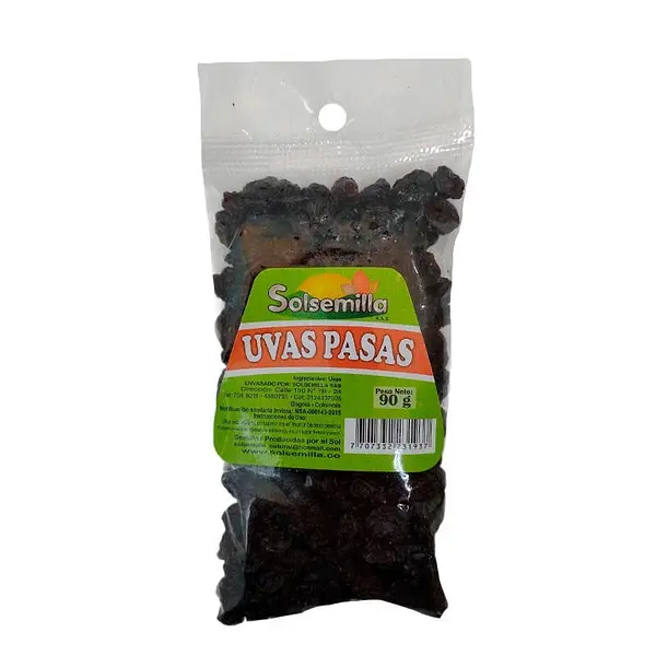 UVAS PASAS SOLSEMILLA*90GR
