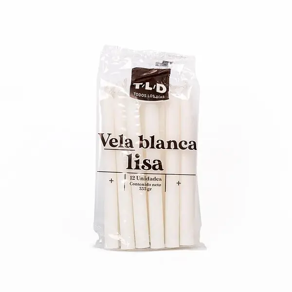 VELADORA LISA BLANCA*12UND