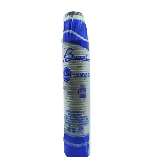 VASO CARTON 6OZ BARVA*50U