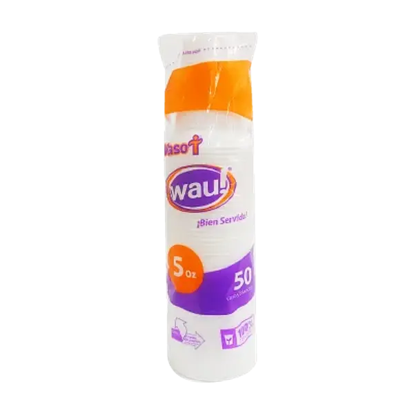 VASO DESECHABLE 5OZ WAU!*50U