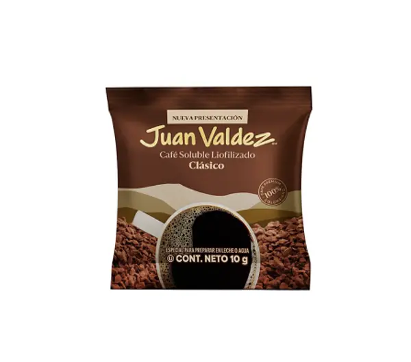 CAFE INSTANTANEO CLASICO JUAN VALDEZ*10G
