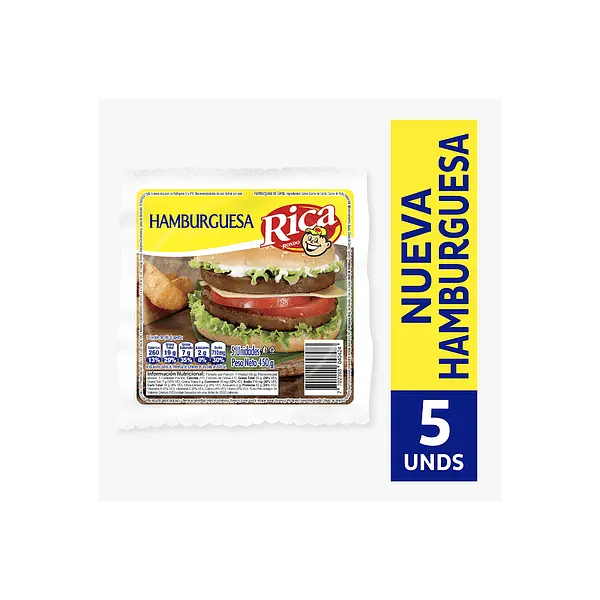 CARNE HAMBURGUESA RICA*450GR