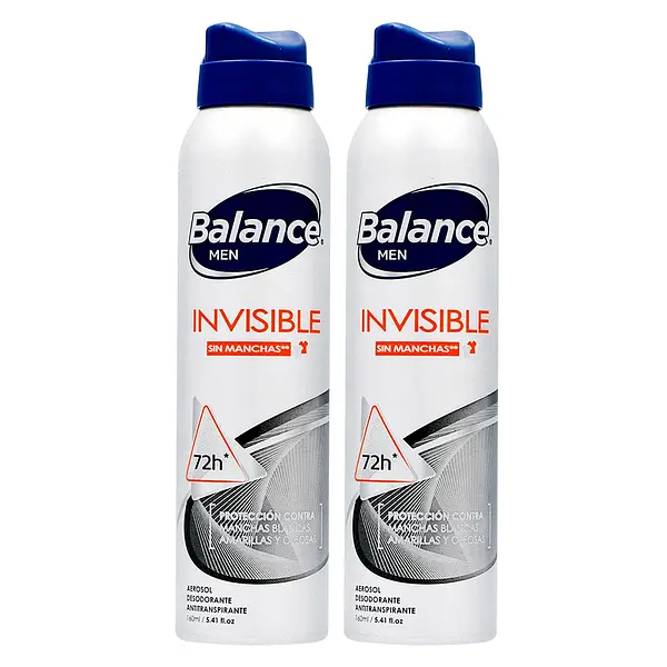 DESODORANTE AEROSOL INVISIBLE BALANCE*2U