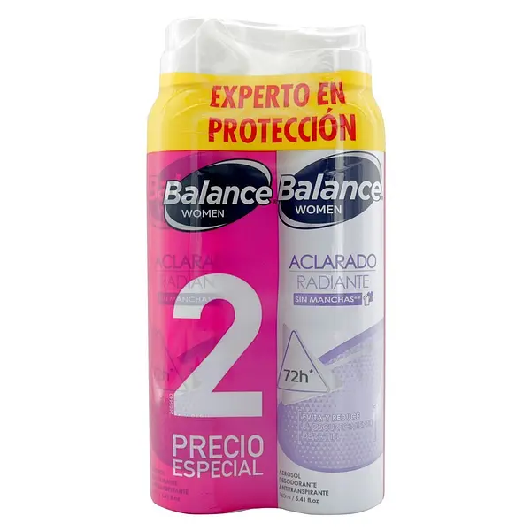 DESODORANTE AEROSOL ACLARANTE BALANCE*2U