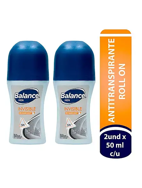 DESODORANTE ROLON INVISI BALANCE*50M*2U