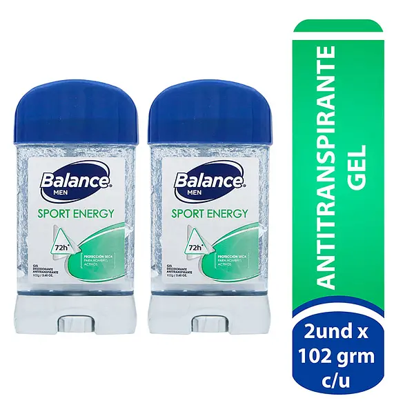 DESODORANTE GEL SPORT BALANCE*102G*2U