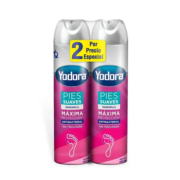 DESODORANTE AEROSOL MANZANILLA YODORA*260ML*2U