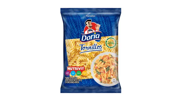 PASTA TORNILLOS DORIA *250GR
