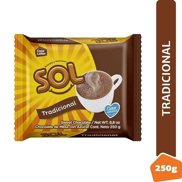 CHOCOLATE MESA TRADICIONAL SOL *250GR