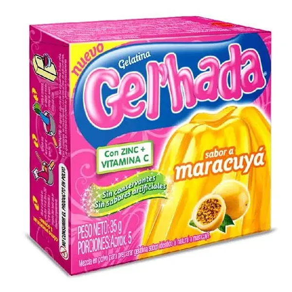 GELATINA MARACUYA GELHADA*35G