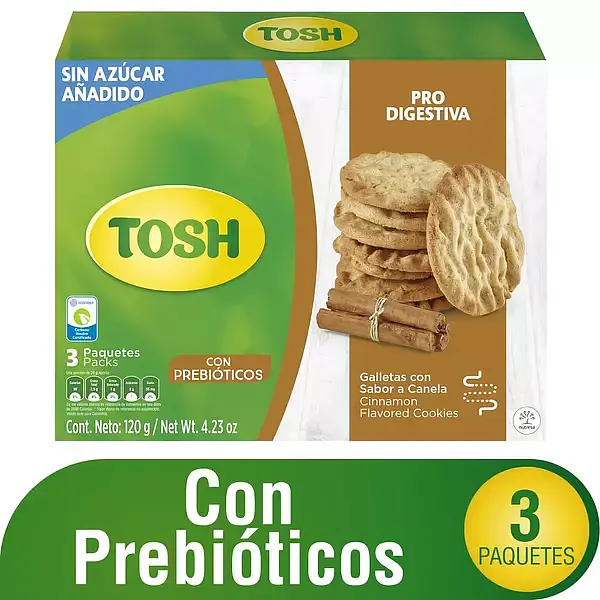 GALLETA PRO DIGEST CANELA TOSH *120G