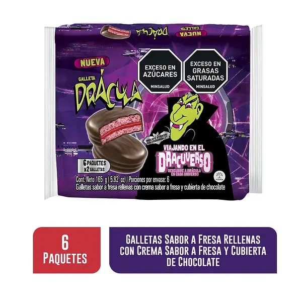 GALLETA CHOCOFRESA DRAKULA*27.5G*6U