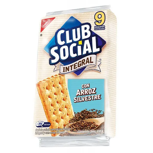 GALLETA INTEGRAL ARROZ CLUB SOCIAL*9U