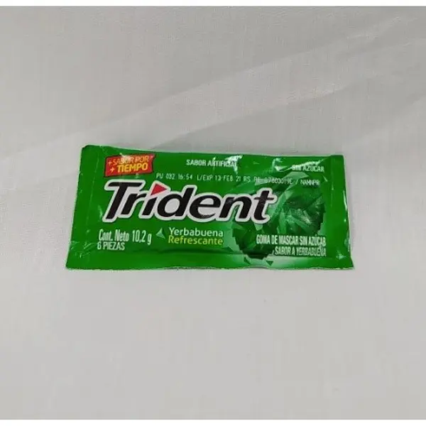 CHICLE YERBABUENA TRIDENT TOTAL*6UND