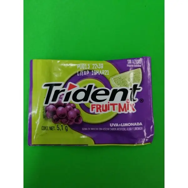CHICLE UVA LIMON TRIDENT *3U